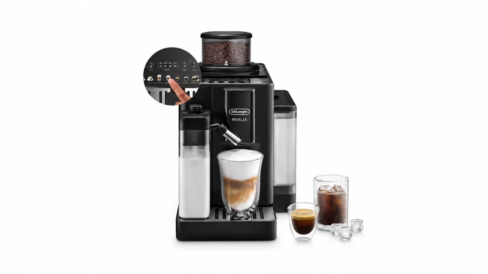 De’Longhi Rivelia Start Onyx Black – Bean-to-Cup Coffee Machine